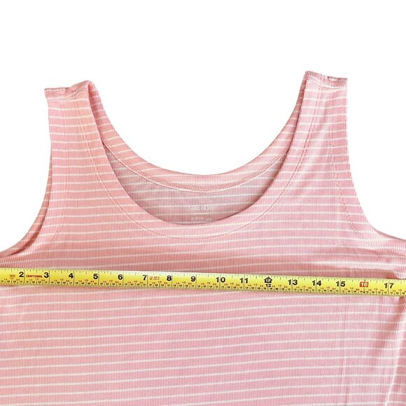 State of Day Pink Striped Ribbed Maxi Dress Sz M OEKO-TEX Cotton S/S 2022 👗✨ - Picture 3 of 6